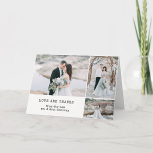 Tarjeta De Agradecimiento Boda Etérea Gracias 3 Fotos