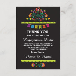 Tarjeta de agradecimiento boda fiesta mexicana
