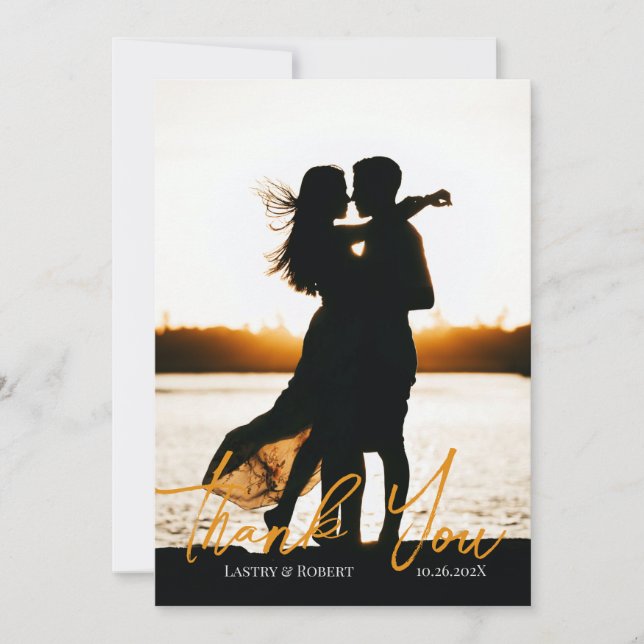 Tarjeta de agradecimiento Boda Flat (Anverso)