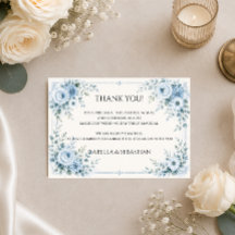 Boda floral azul polvoriento