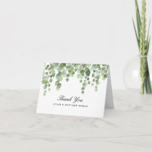 Tarjeta De Agradecimiento Boda floral azul y blanco moderno Gracias