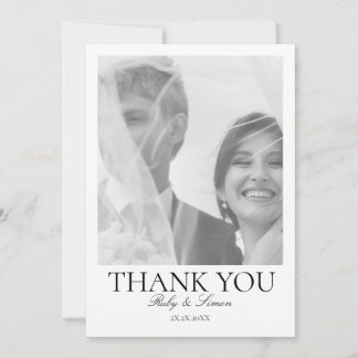 Tarjeta De Agradecimiento Boda floral botánica elegante