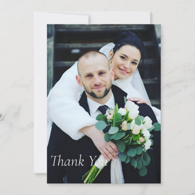 Tarjeta De Agradecimiento Boda floral de Autumance Romance Arch (Anverso)