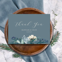 Boda floral de invierno gris azul turquesa
