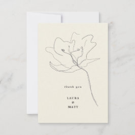 Tarjeta De Agradecimiento Boda floral Delicado Moderno con cáscara de huevo 