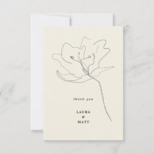 Tarjeta De Agradecimiento Boda floral Delicado Moderno con cáscara de huevo