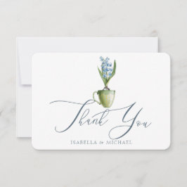 Tarjeta De Agradecimiento Boda floral elegante acuarela Gracias