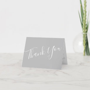 Tarjeta De Agradecimiento Boda floral elegante amarillo y gris