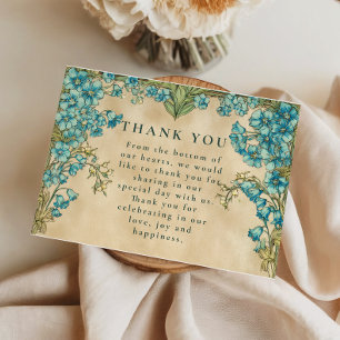 Tarjeta De Agradecimiento Boda floral elegante Art Nouveau
