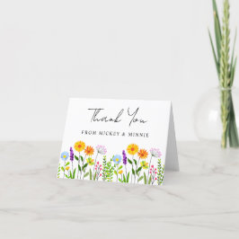 Tarjeta De Agradecimiento Boda floral elegante de primavera