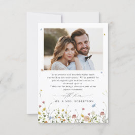 Tarjeta De Agradecimiento Boda floral floral de primavera