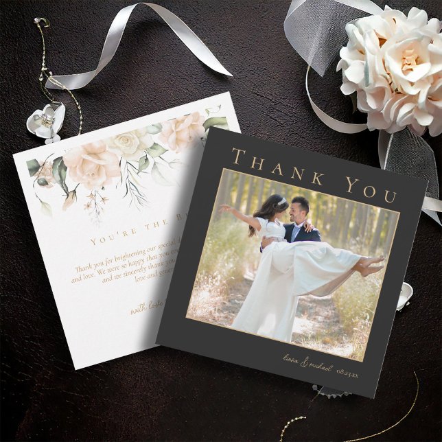Tarjeta De Agradecimiento Boda Floral Pearl Rubor Foto ID989 (Subido por el creador)
