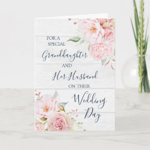 Tarjeta De Agradecimiento Boda Floral Rústica Día de la Nieta