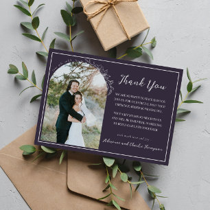 Tarjeta De Agradecimiento Boda Floral Simplicity 1 Blackberry