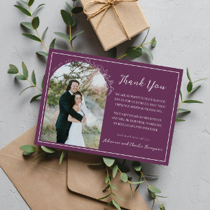Tarjeta De Agradecimiento Boda Floral Simplicity 1 Blackberry