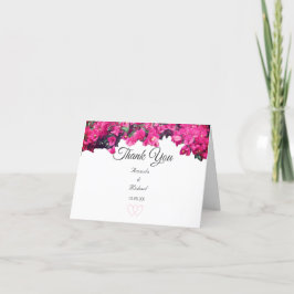 Tarjeta De Agradecimiento Boda floral tropical