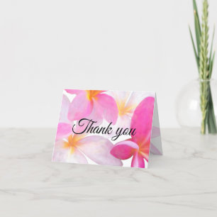 Tarjeta De Agradecimiento Boda floral tropical de playa en Hawái gracias