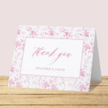 Tarjeta De Agradecimiento Boda Floral Vintage Rosa Toile Gracias Cartas<br><div class="desc">Boda Floral Rosa Vintage Gracias Cartas</div>