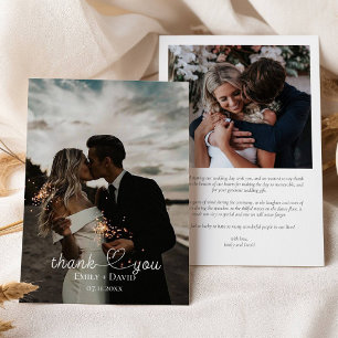 Tarjeta De Agradecimiento Boda florido a mano gracias