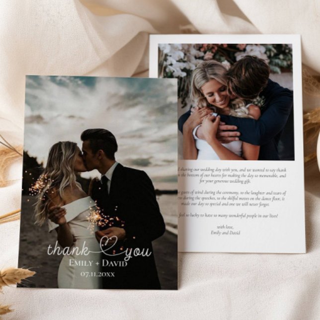 Tarjeta De Agradecimiento Boda florido a mano gracias (Subido por el creador)