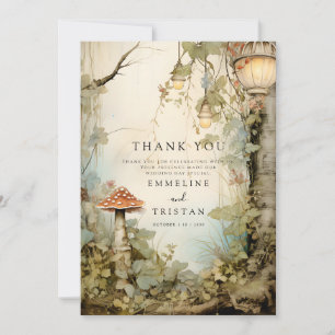 Tarjeta De Agradecimiento Boda forestal encantado