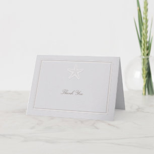 Tarjeta De Agradecimiento Boda formal clásico de Starfish Coastal Gracias