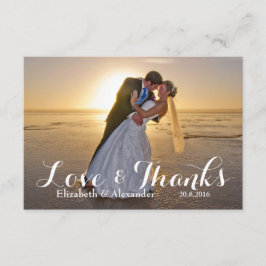 Tarjeta De Agradecimiento Boda Foto amor Gracias