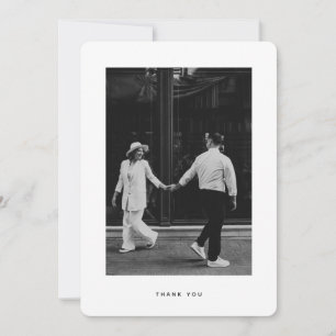 Tarjeta De Agradecimiento Boda Fotográfica Minimalista