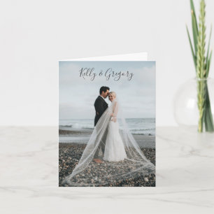 Tarjeta De Agradecimiento Boda fotográfico