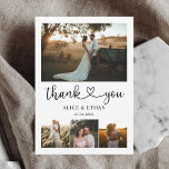 Tarjeta De Agradecimiento Boda fotográfico de caligrafía cardíaca de moda Gr<br><div class="desc">Celebre su viaje de amor con nuestra exquisita tarjeta de agradecimiento boda, elaborada para parejas que aprecian la mezcla de clásico y contemporáneo. El frente de la tarjeta es un cuadro visual, con una cautivadora foto rectangular que ocupa el primer lugar en la parte superior, marcando el tono de la...</div>