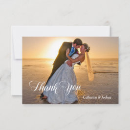 Tarjeta De Agradecimiento Boda fotográfico de estrellas y luces de bokeh