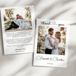 Tarjeta De Agradecimiento Boda fotográfico de guiones simples minimalistas H<br><div class="desc">La Minimalista tarjeta de agradecimiento del Boda de Sencillo Guión Corazón 2 Fotos es una manera muy subestimada de expresar su gratitud. Con un elegante guión manuscrito y un encantador diseño cardíaco, esta tarjeta le permite personalizarla con sus fotos bodas favoritas. Su diseño limpio y moderno mantiene el foco en...</div>