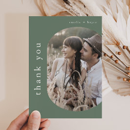 Tarjeta De Agradecimiento BODA fotográfico de la Tierra Rústica de la Llanur