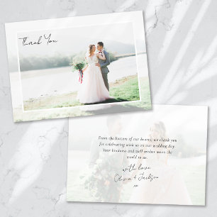Tarjeta De Agradecimiento Boda fotográfico de marco