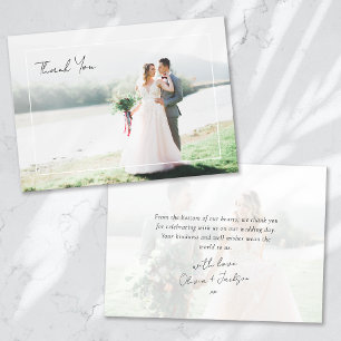 Tarjeta De Agradecimiento Boda fotográfico de marco