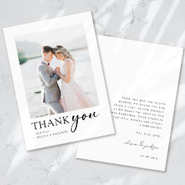 Tarjeta De Agradecimiento Boda fotográfico minimalista