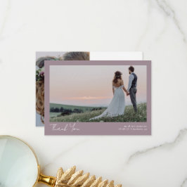 Tarjeta De Agradecimiento Boda fotográfico minimalista 2