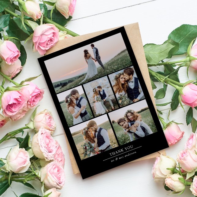 Tarjeta De Agradecimiento Boda fotográfico minimalista 7 (Subido por el creador)