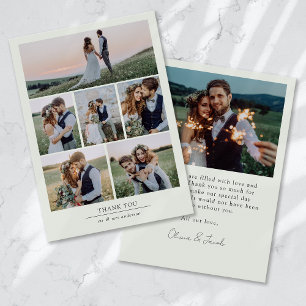 Tarjeta De Agradecimiento Boda fotográfico minimalista 7