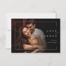 Tarjeta De Agradecimiento Boda fotográfico minimalista de moda moderna graci