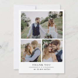 Tarjeta De Agradecimiento Boda fotográfico Moderno 4
