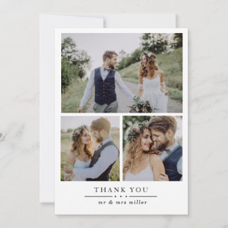 Tarjeta De Agradecimiento Boda fotográfico Moderno 4