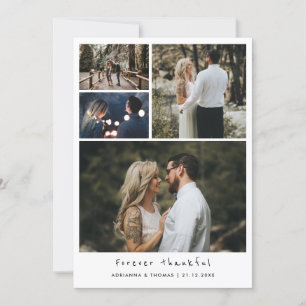 Tarjeta De Agradecimiento Boda fotográfico moderno para una pareja de agrade