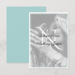 Tarjeta De Agradecimiento Boda fotográfico monograma