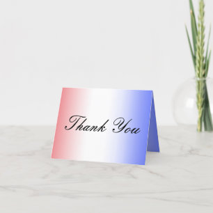 Tarjeta De Agradecimiento Boda fotográfico rojo blanco y azul naranja