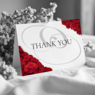 Tarjeta De Agradecimiento Boda fotográfico Roses Roses Roses
