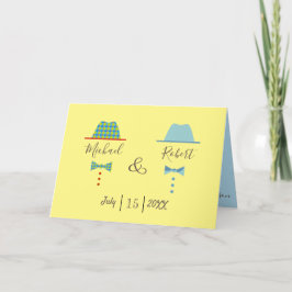 Tarjeta De Agradecimiento Boda Gay