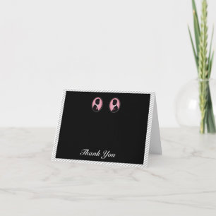 Tarjeta De Agradecimiento Boda gay de la silueta de Groom Pintada Gracias