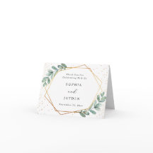 Boda geométrico Eucalyptus Gold