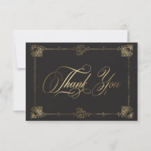 Boda Gótica de Rollo de Oro Negro Ornate Vintage